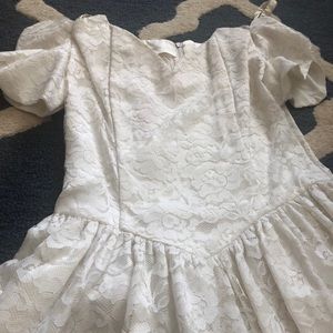 Vintage Gunne Sax Ivory Lace Tea Length Dress